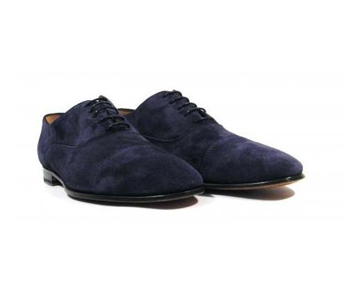 Zapatos Oxford Lottusse en ante azul Zapatos Oxford Lottusse en ante azul